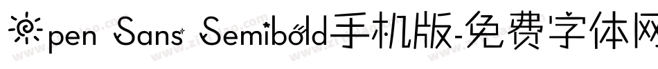 Open Sans Semibold手机版字体转换
